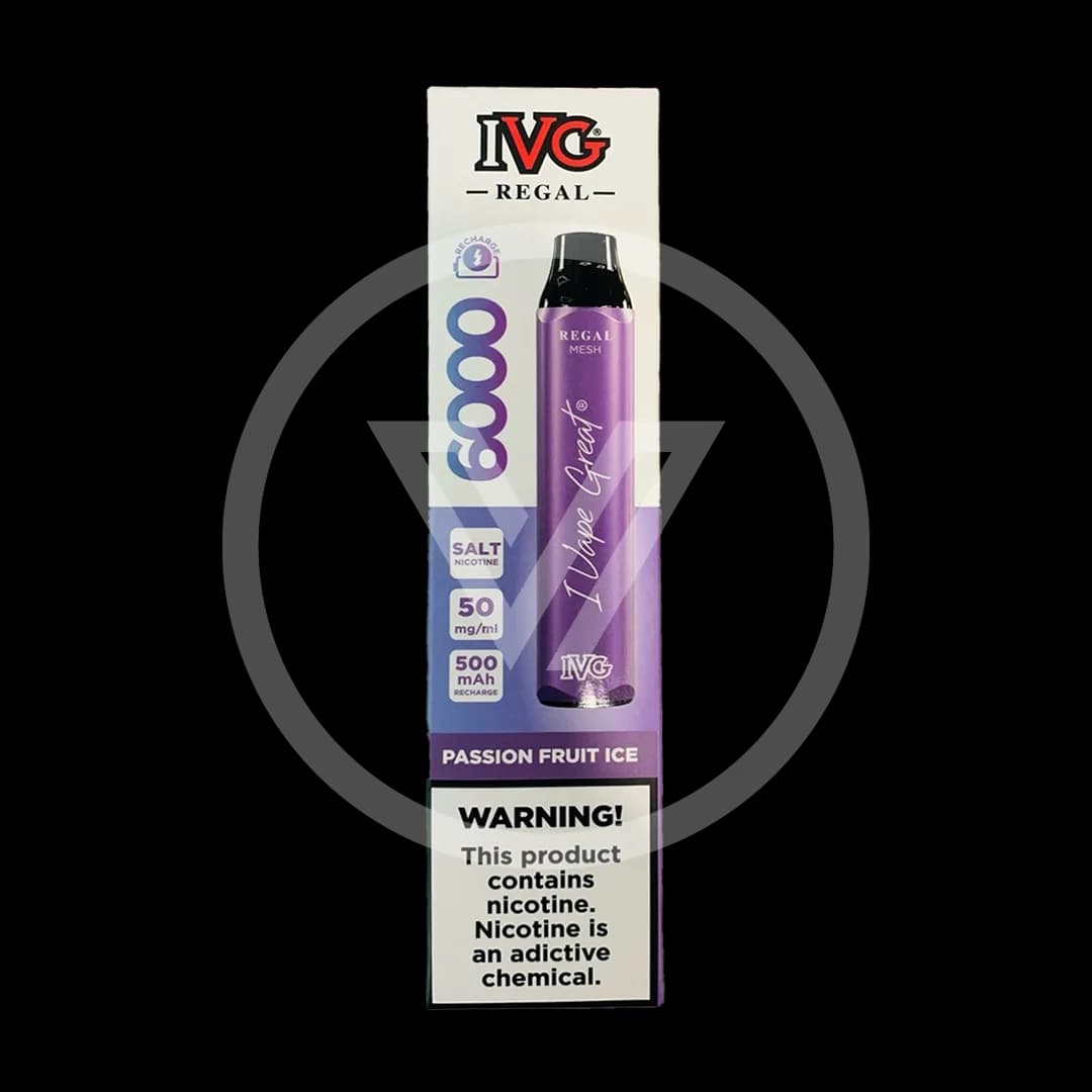 IVG Disposable 6K Puff Passion Fruit Ice 50mg