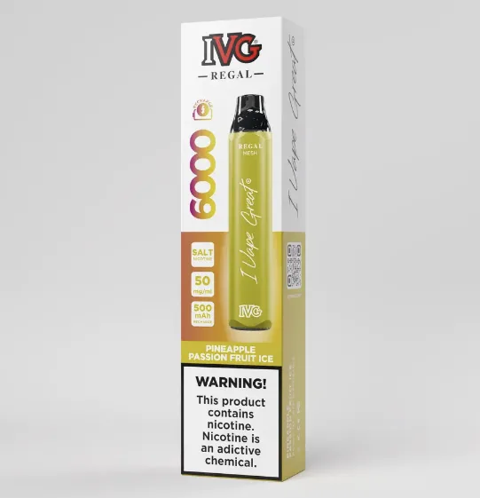IVG Disposable 6K Puff Pineapple Passion Fruit Ice 50mg