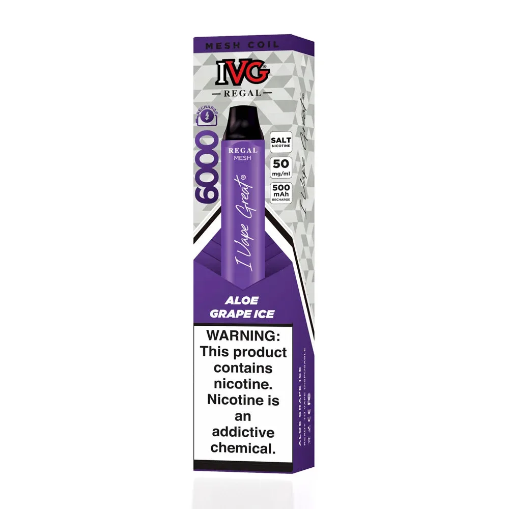 IVG Regal Disposable 6K Puff Aloe Grape Ice 50MG